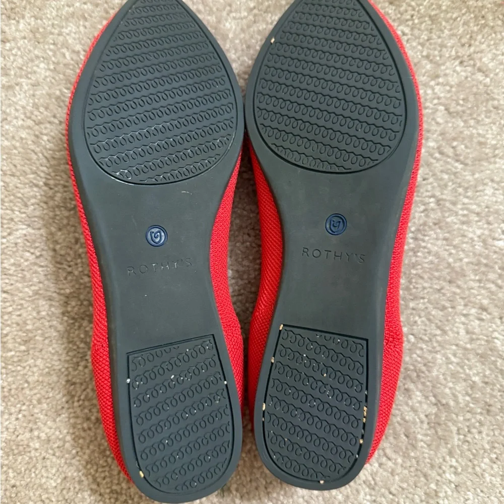 Rothy's Women's The Point Red Flats - Picture 9 of 13
